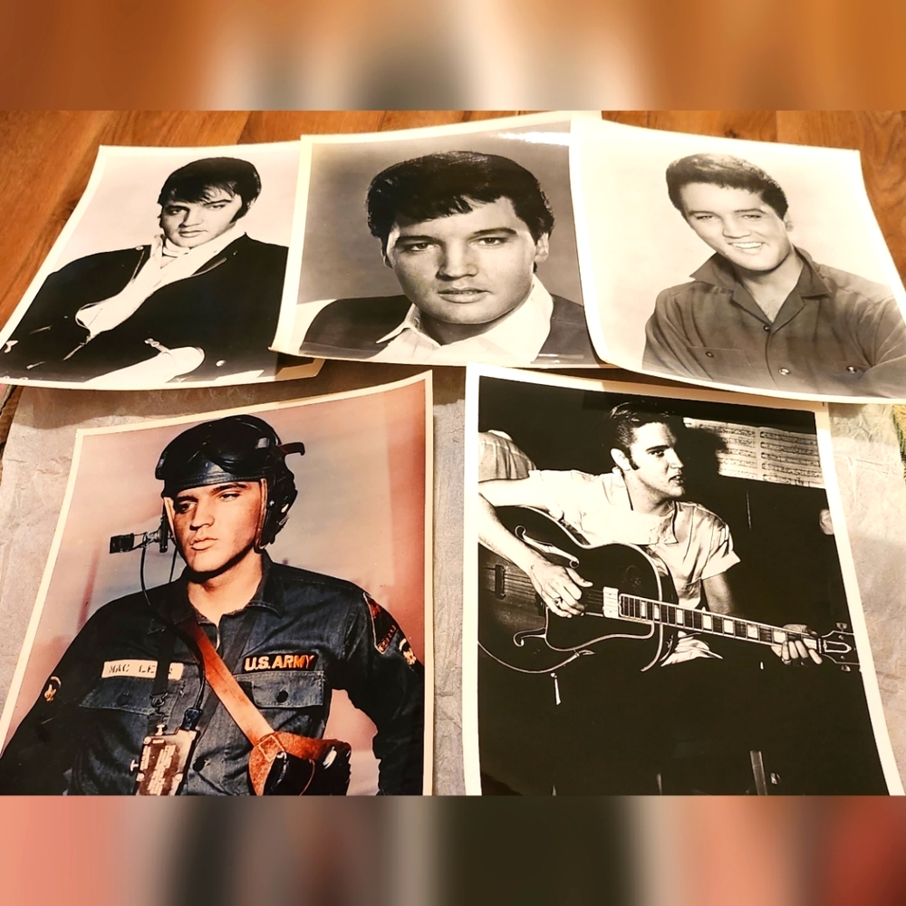 VINTAGE 5 Elvis Presley Glossy Photos 8 X 10